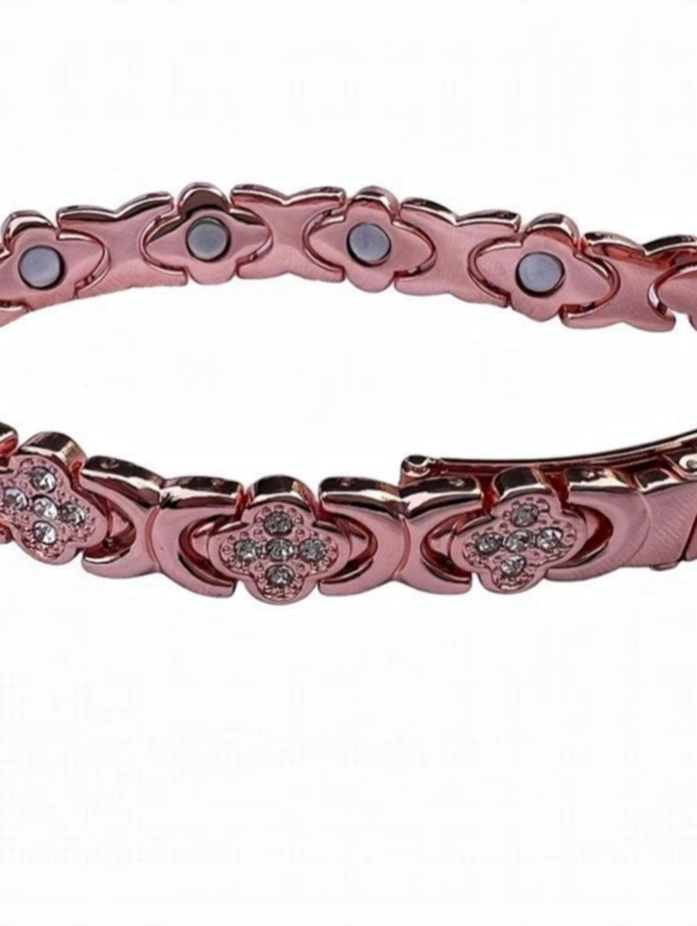 FERACO Magnetic Bracelet for Women Rose Gold Clover Pink NWT